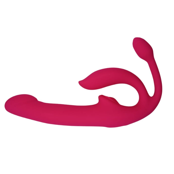 Lady Jane Adult Sex Shop | Wild Lily Strapless Vibrating Strap On - Pink