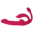 Lady Jane Adult Sex Shop | Wild Lily Strapless Vibrating Strap On - Pink