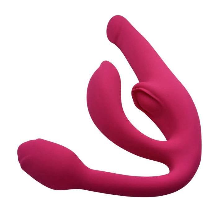 Lady Jane Adult Sex Shop | Wild Lily Strapless Vibrating Strap On - Pink