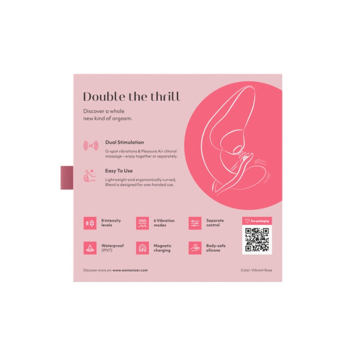 Lady Jane Adult Sex Shop | Womanizer Blend Clitoral Sucker - Vibrant Rose