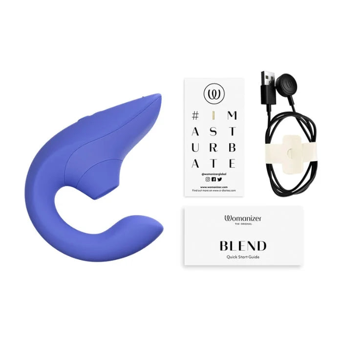 Lady Jane Adult Sex Shop | Womanizer Blend Clitoral Sucker Vibrant Blue