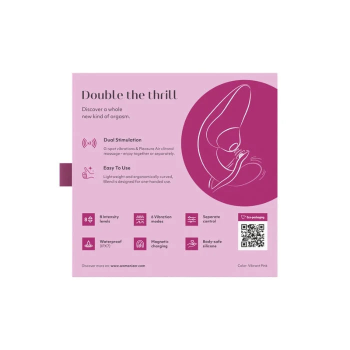 Lady Jane Adult Sex Shop | Womanizer Blend Clitoral Sucker Vibrant Pink