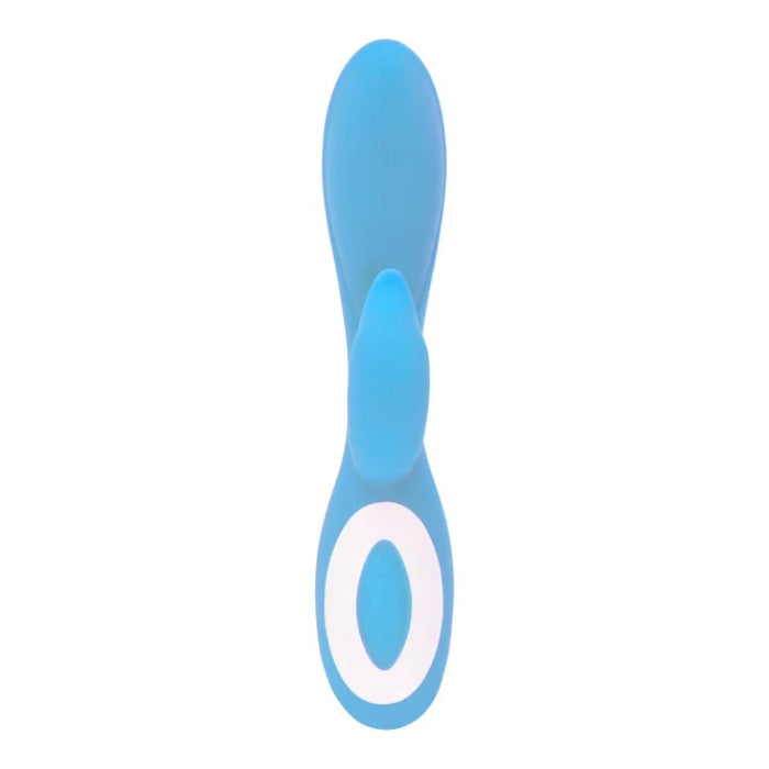 Blue Wonderlust Harmony Rabbit Vibrator with hooded external stimulator