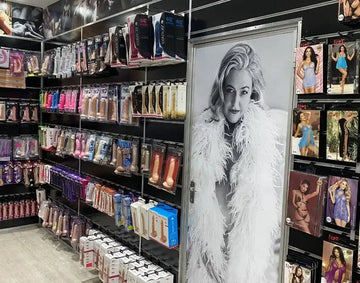 Various items on display at Lady Jane Adult Store Umhlanga. Visit our upmarket adult store near you, you'll be glad you came!