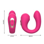 Medium vibrating Anal Plug with Clitoral Sucker & Remote Control. 7 different vibrating functions and USB rechargeable.