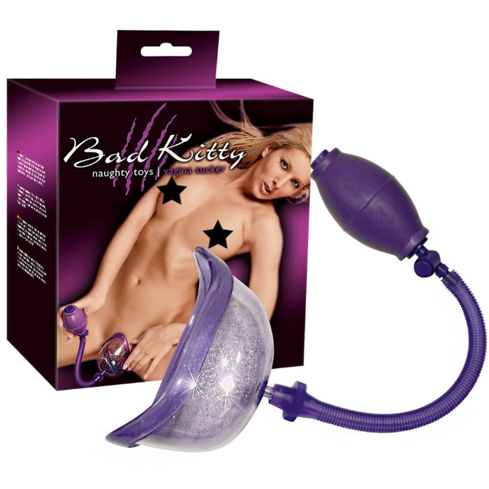 The Bad Kitty Female Pump works by the sensitivity is heightened as your labia area enlarges and engorges, for the ultimate in pleasure and visual stimulation. Fit the ergonomic cylinder over your labia area and squeeze the medicine ball style pump.