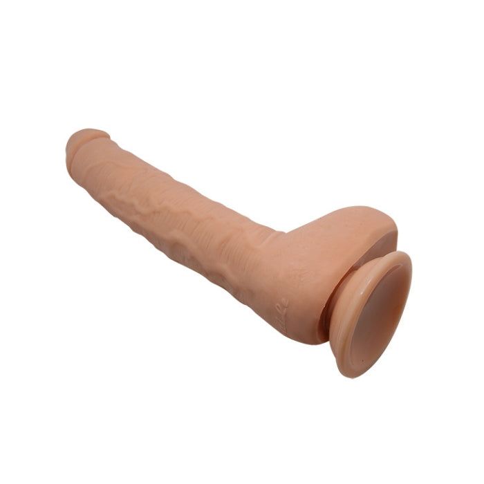 The realistic G-spot curved suction dildo is a lengthy sex toy that has been designed to feel just like the real thing made from TPR material. The shape of this dildo has been modelled from a real penis so the size, dimensions and features on the toy are completely realistic. With veined textures on the long and curved shaft, round balls with a skin texture and a bulbous head, this lengthy suction dildo is designed to provide amazing sensations.