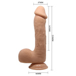 The realistic G-spot curved suction dildo is a lengthy sex toy that has been designed to feel just like the real thing made from TPR material. The shape of this dildo has been modelled from a real penis so the size, dimensions and features on the toy are completely realistic. With veined textures on the long and curved shaft, round balls with a skin texture and a bulbous head, this lengthy suction dildo is designed to provide amazing sensations.