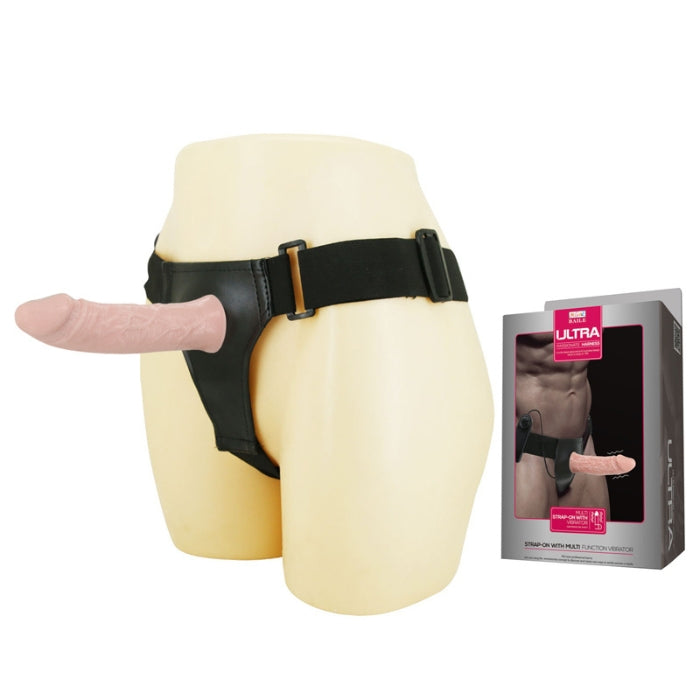Go the extra inch in bed and magnify your manhood with this extending strap on sleeve with harness. The elasticated harness allows for comfort and flexible fit. The sleeve also has a vibrating bullet in the tip to allow for extra sensation and stimulation.
