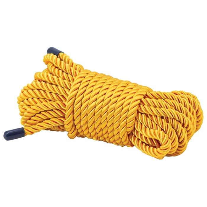 Gold BDSM silky rope.