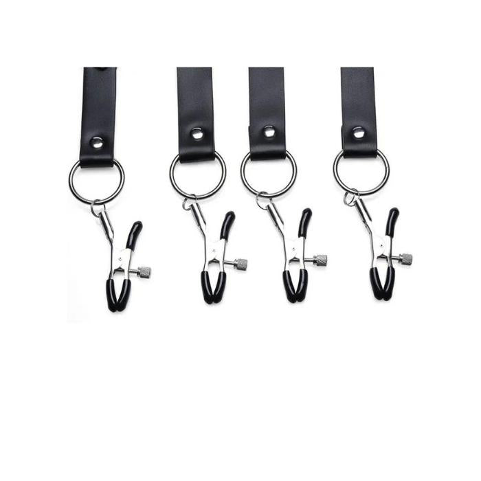 The Master Series Labia Spreader set includes two adjustable straps, allowing you to expose those secret places for maximum arousal! These spreader straps are ideal for erotic games, medical role plays, or any other erotic inspiration you may have in mind?