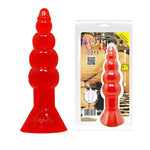 Bubbled Anal Plug - Large Red