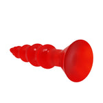 Bubbled Anal Plug - Large Red