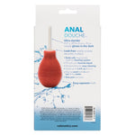 This is an easy to disassemble, multi-part anal douche. The douche features a soft, pliable bulb, and with a smooth, tapered attachment. It comes complete with a bulb, and a glow-in-the-dark applicator. The applicator is made from durable ABS plastic, and the refillable bulb is made of rubber.