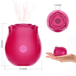 2.3 inches wide at the base by 2.6 inches high and 1.5 inches at the centre.The famous Rose Sucker was designed for those ladies who enjoy external stimulation. This little toy is beautifully shaped like a flower and is perfect for those ladies on the go. The Flower provides you with 7 sucking modes that draw the blood to the clitoris making it more sensitive. The toy is also perfect for nipple play. USB rechargeable, waterproof and made from a body safe silicone.