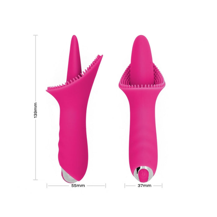Silicone Tongue Mouth Simulator Vibrating Massager Sex Toys For Female Pink. 10 vibration frequencies female masturbator toys. Powerful motor vibrator for vaginal massage and clitoral stimulation.