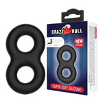 Cock Ring Baile Double Super Soft Silicone - Crazy Bull Black
