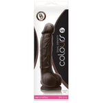 Colours Dual Density 5 inch Dildo - Dark Brown. Colours Dual Density is two layers of dreamy pleasures. Firm on the inside, soft on the outside. Strong suction cup, platinum grade silicone and suitable for all lubricants. just like real, but better.