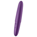 The Satisfyer Ultra Power Bullet 6 is a mini vibrator. The powerful motor generates deep vibrations that pleasure your erogenous zones. Its rounded tip is especially wonderful for clitoral stimulation. The vibration program with 5 speeds and 7 vibration patterns gives you a variety of sensations and can also be controlled easily via intuitive one-touch operation.