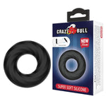 Crazy Bull Silicone Cock Ring - Black