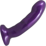 Curve 6" Dildo - Midnight Purple. The Curve enables people to combine the versatility of harness play with the direct G-Spot stimulation all women crave. Better still, the subtle angle of the Curve makes it ideal for anal or vaginal play, and the smooth silicone makes penetration a joy for men or women. Compatible with most strap on harnesses.