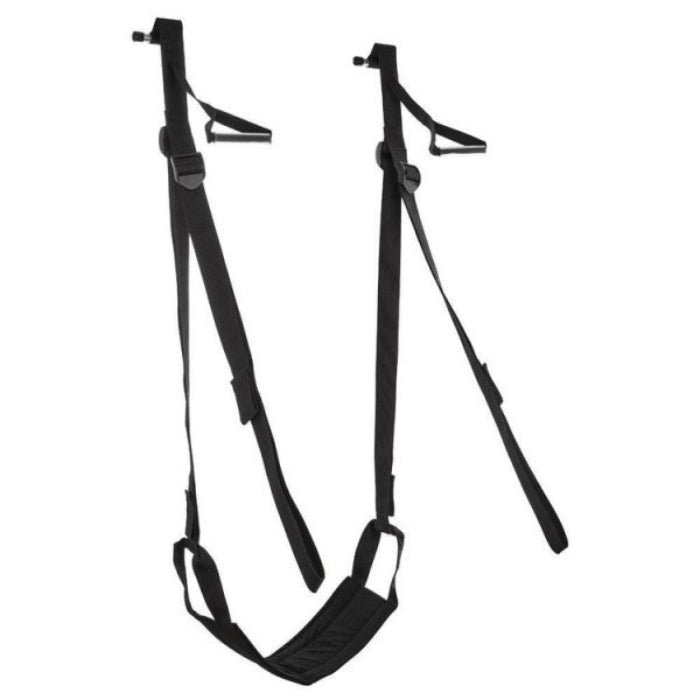 Easy to set up, the Sex Sling secures over a solid door and is made of strong, comfortable construction, supporting up to 150kgs. The seat, hand straps, and footrests are all easily adjustable. It makes sex in small spaces exciting too and is a perfect way to spice things up in any relationship!  No installation required. Adjustable. Supports up to 150kg.
