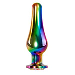 Anal play has never been a prettier sight with this gorgeous jeweled, steel anal plug. Bulbous in form, a tapered tip ensures an easy introduction, while the broad steel bulb fills and satisfies. Perfect for anal enthusiast.