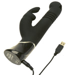Fifty Shades of Grey Thrusting G-Spot Rabbit - Greedy Girl. This sexual toy offers a lifelike thrusting action which stimulates internal hotspots. The powerful motor delivers 12 speeds and patterns in the ears to stimulate the clitoris and 3 speeds in the shaft. This vibrator is waterproof,  USB rechargeable and has a travel lock feature.