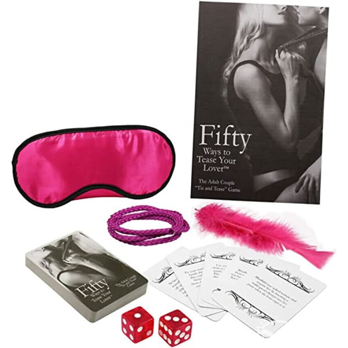 Spice up a relationship with this adult tie and tease game. Take your date nights to the next level by adding in this game designed to please both you and your partner by bringing out your inner fantasies.  Includes mask, feather, dice, rope, playing cards and instructions.