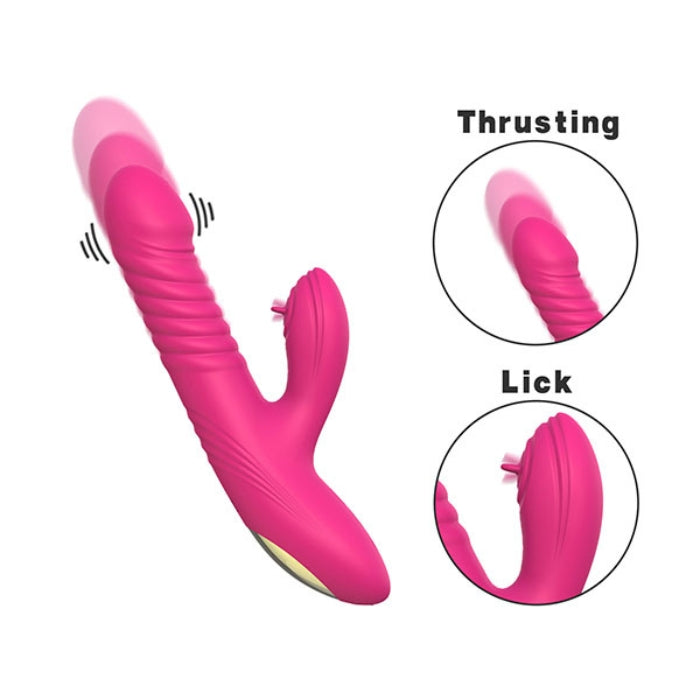 The Flex is designed with a shaft for insertion that rotates as well as an up and down motion which can be switched between 8 vibration modes. The external attachment has raised flaps to stimulate the clitoris with 5 different modes. For ladies looking for something a little different. USB recharageble, waterproof and made from a body safe silicone.