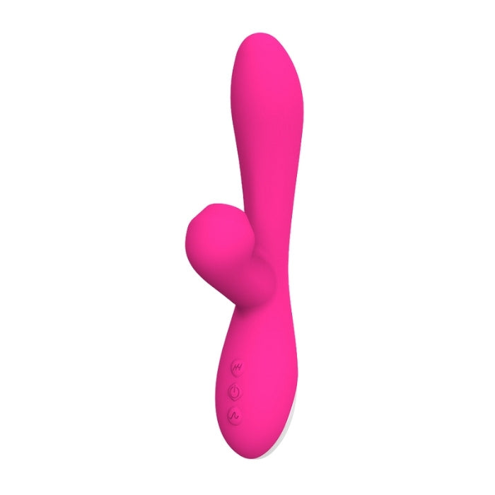 G Spot Vibrator with Clitoral Sucker - Pink Hither