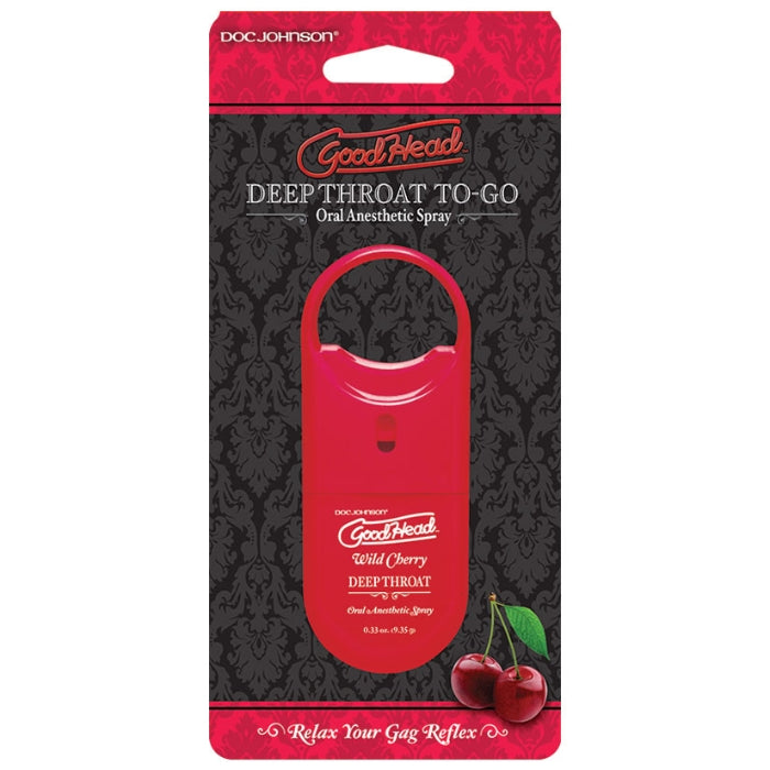 Deep throat to-go is an oral anesthetic spray used as a mild numbing agent and oral desensitizer. This product Is used to relieve the discomfort associated with oral sex. It calms down the gag reflexes for the optimal performance. For mind blowing oral all it takes is one spray to turn good oral into great oral.