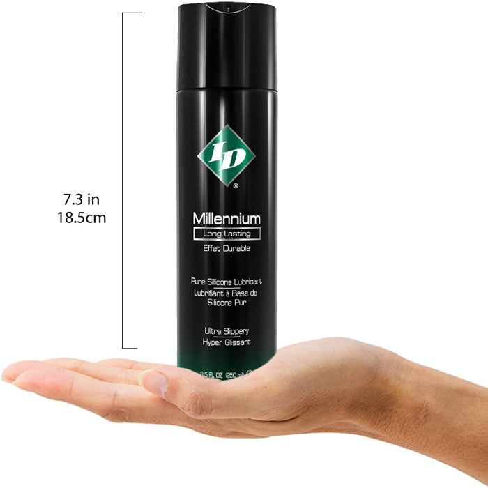 ID Millenium is one of our most popular lubricants, provides you with all the long lasting slip you could ask for in a silicone based lubricant! Use it during intimate moments between you and your partner for an exceptional sensual experience. Wonderful for sensual massage. available in 30ml, 65ml, 130ml and 250ml