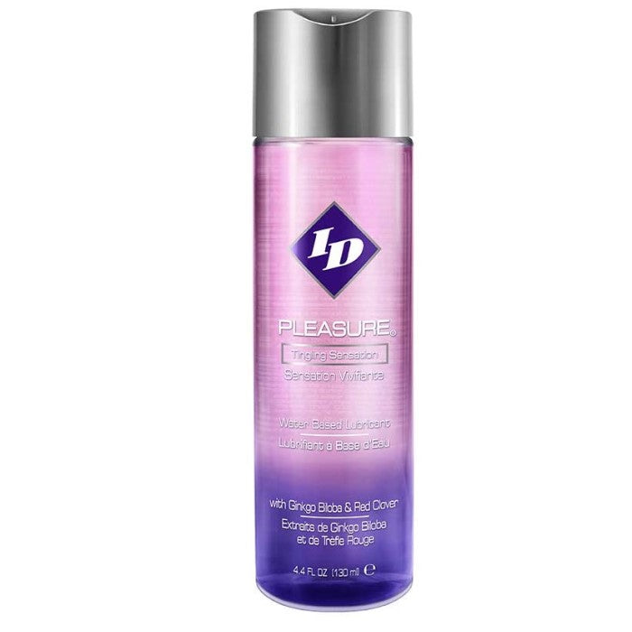 ID Pleasure is one of our most popular lubricants, provides you with all the moisture you could ask for in a water-based lubricant, plus a super tingling sensation, making this a women's enhancement lubricant! Use it during intimate moments between you and your partner for an exceptional sensual experience. ID Pleasure is condom compatible. Safe to use with your adult toys and highly recommended. Non staining.  130ml