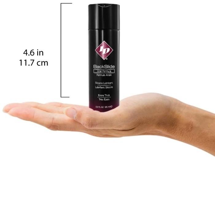 ID Backslide is one of our most popular anal lubricants, provides you with all the long lasting slip you could ask for in a silicone based lubricant! Use it during intimate moments between you and your partner for an exceptional sensual experience. This extra thick concentrated formula includes cloves and spilanthes extract. It is meant to be a natural, muscle relaxant.  65ml