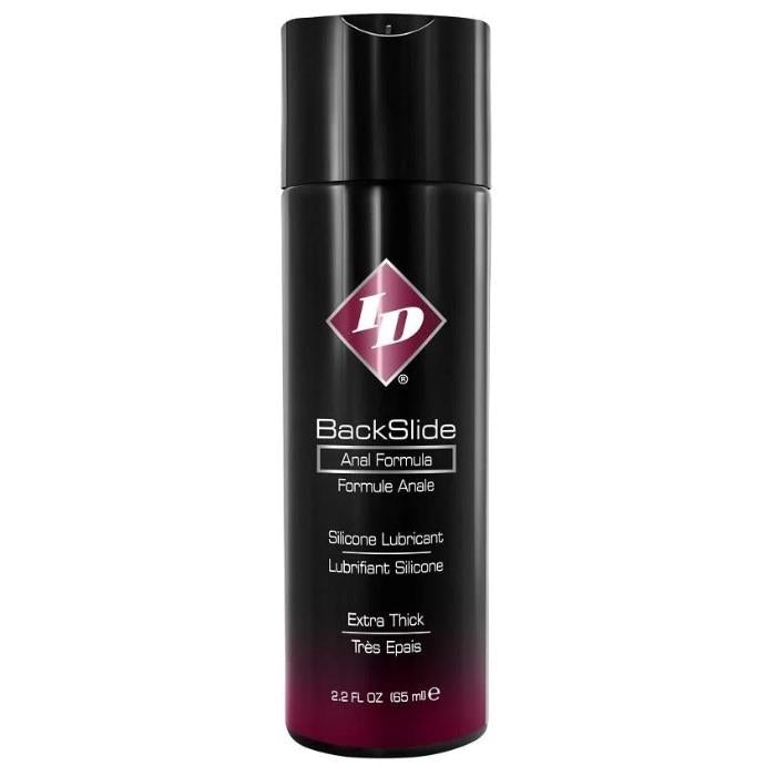 ID Backslide is one of our most popular anal lubricants, provides you with all the long lasting slip you could ask for in a silicone based lubricant! Use it during intimate moments between you and your partner for an exceptional sensual experience. This extra thick concentrated formula includes cloves and spilanthes extract. It is meant to be a natural, muscle relaxant.  65ml