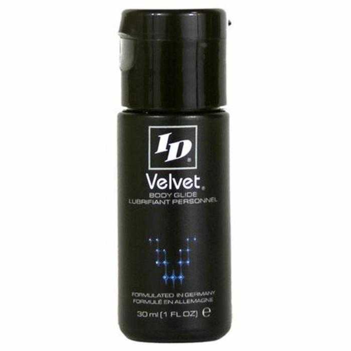 ID Velvet, a new lubricant, provides you with all the slip you could ask for in a silicone based lubricant! Use it during intimate moments between you and your partner for an exceptional sensual experience. ID Velvet is latex compatible. Perfect for sensual massage. 30ml.