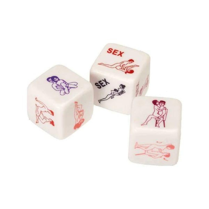 Match three colors to get lucky! Take turns rolling the dice and act out each foreplay action on the first two dice. If all three colors match, you win! When you win, you also get to act out the third SEX die after the foreplay dice.