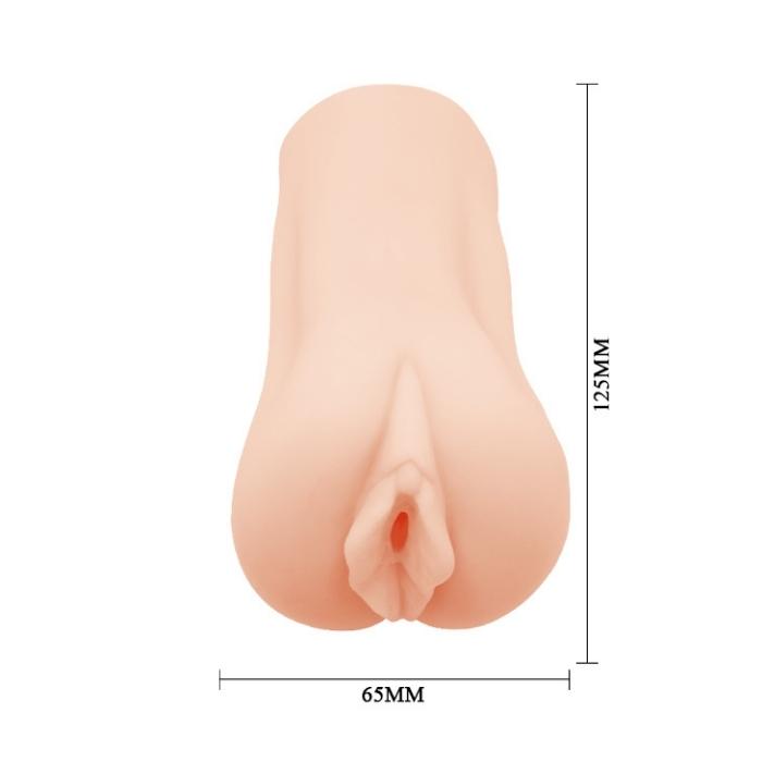 The realistic vagina opening is paired with an ultra-soft design for a more lifelike experience. Push into the sleeve and feel nubs, lumps and bumps rub and massage your penis. For varied pleasure, the upper and lower side have different textures to deliver a mind-blowing blend of sensations.