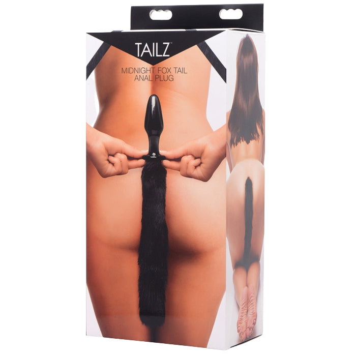 This long sexy tail is Made of gleaming black man made fur, it is topped by a smooth glass anal plug, perfectly sized for pleasure. The tapered tip and classic shape helps it insert easily and stay in place as you wiggle and move.
