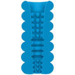 Mood Thrill. This handheld masturbator features three internal textures for versatile stimulation. The unique triple-texture pleasure tunnel includes large massage beads at the entry, thick ribbing in the middle, and stimulating beads tapering to a tight finish at the open-end.