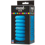 Mood Thrill. This handheld masturbator features three internal textures for versatile stimulation. The unique triple-texture pleasure tunnel includes large massage beads at the entry, thick ribbing in the middle, and stimulating beads tapering to a tight finish at the open-end.