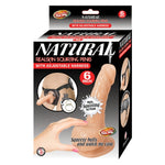 Natural Harness With Squirting 6" Dildo - Flesh