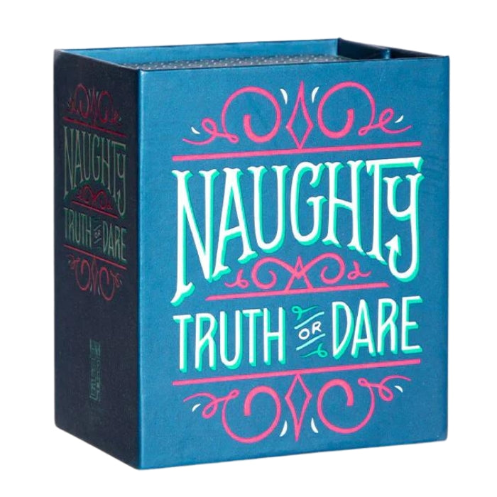 Looking to add a little spark to date night in or a gathering of your closest friends? Crack open Naughty Truth or Dare for 104 juicy prompts to get the party started! Close your eyes, draw a card, and let the naughty fun begin.