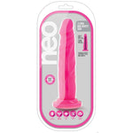 The Pink Neo Elite 7.5 Inch Silicone Dual Density Dildo. Neo Elite dildos feature SENSA FEEL dual density technology - a soft outer layer over a firm inner core, and are 100 percent platinum cured silicone is body safe and offers a delicious satin smooth finish.,