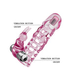 It converts your manhood into an amazing, realistic and powerful rabbit vibrator that's sure to tickle many a fancy. Powerful vibrations to stimulate the female G-spot that are activated as you thrust. Along the shaft is textured material to provide the ultimate internal massage during penetration. The side-mounted rabbit includes powerful vibrations to stimulate the clitoris.