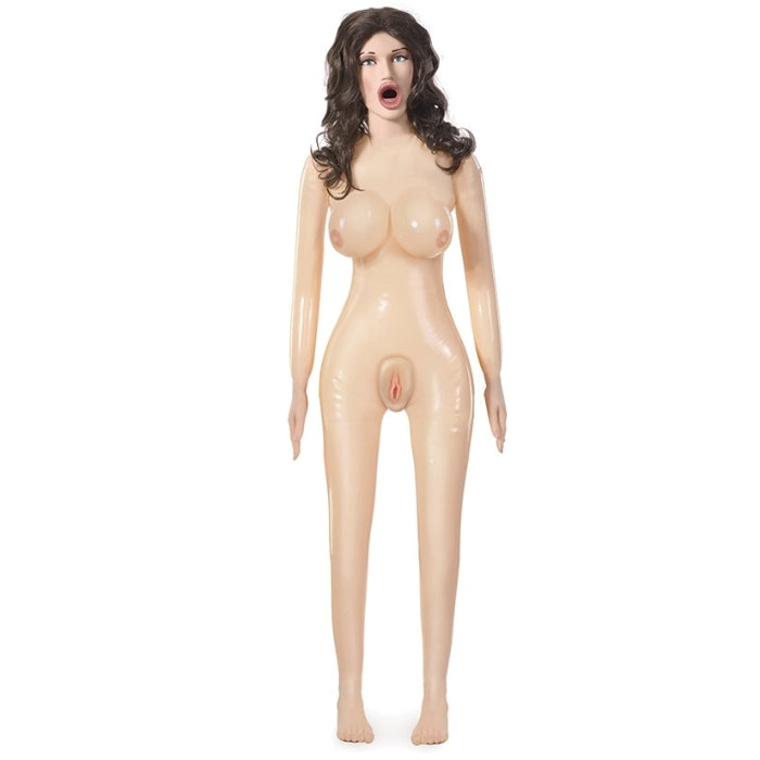 This incredible life-size inflatable love doll was meticulously designed with realistic features for a truly lifelike experience.