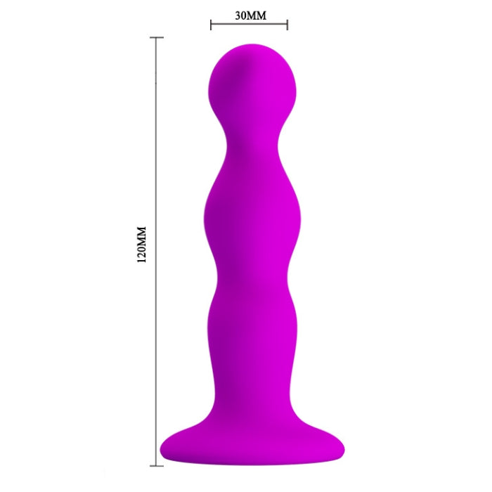 The three smooth bulbs of this anal toy creates a sensory indulgence as they slide into you, and the silky surface glides against your skin. The rigid body puts delicious pressure right where you need it, but the flexible stem allows the shaft and external stimulation to bend and adjust their positions to your shape. The suction cup also allows for a convenient grip so that you can easily experiment with the sensations created through insertion and withdrawal.