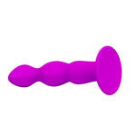 The three smooth bulbs of this anal toy creates a sensory indulgence as they slide into you, and the silky surface glides against your skin. The rigid body puts delicious pressure right where you need it, but the flexible stem allows the shaft and external stimulation to bend and adjust their positions to your shape. The suction cup also allows for a convenient grip so that you can easily experiment with the sensations created through insertion and withdrawal.
