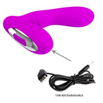 Pretty love prostate vibrator come with 12 vibration and pulsation functions, you can alternate the powerful vibes that begin at the base and run through the insertable shaft, located in the head for more focused stimulation.